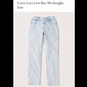 NWT❗️A&F 90’s Curve Love Low Rise Straight Jeans